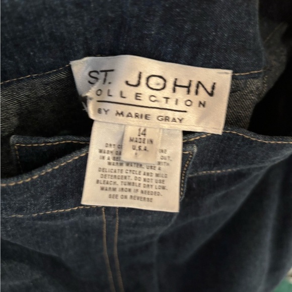 St. john Collection Women's Dark Blue Jeans Size 14 - Picture 3 of 4